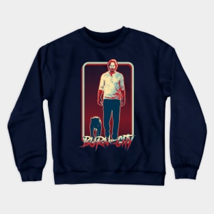 burn the city pop art Crewneck Sweatshirt